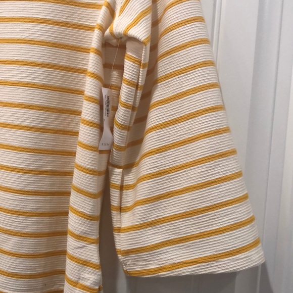 Yellow and cream striped NWT lightweight sweater - Picture 2 of 3